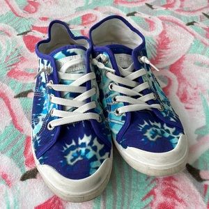 Women’s tie-dye blowfish sneakers from famous footwear